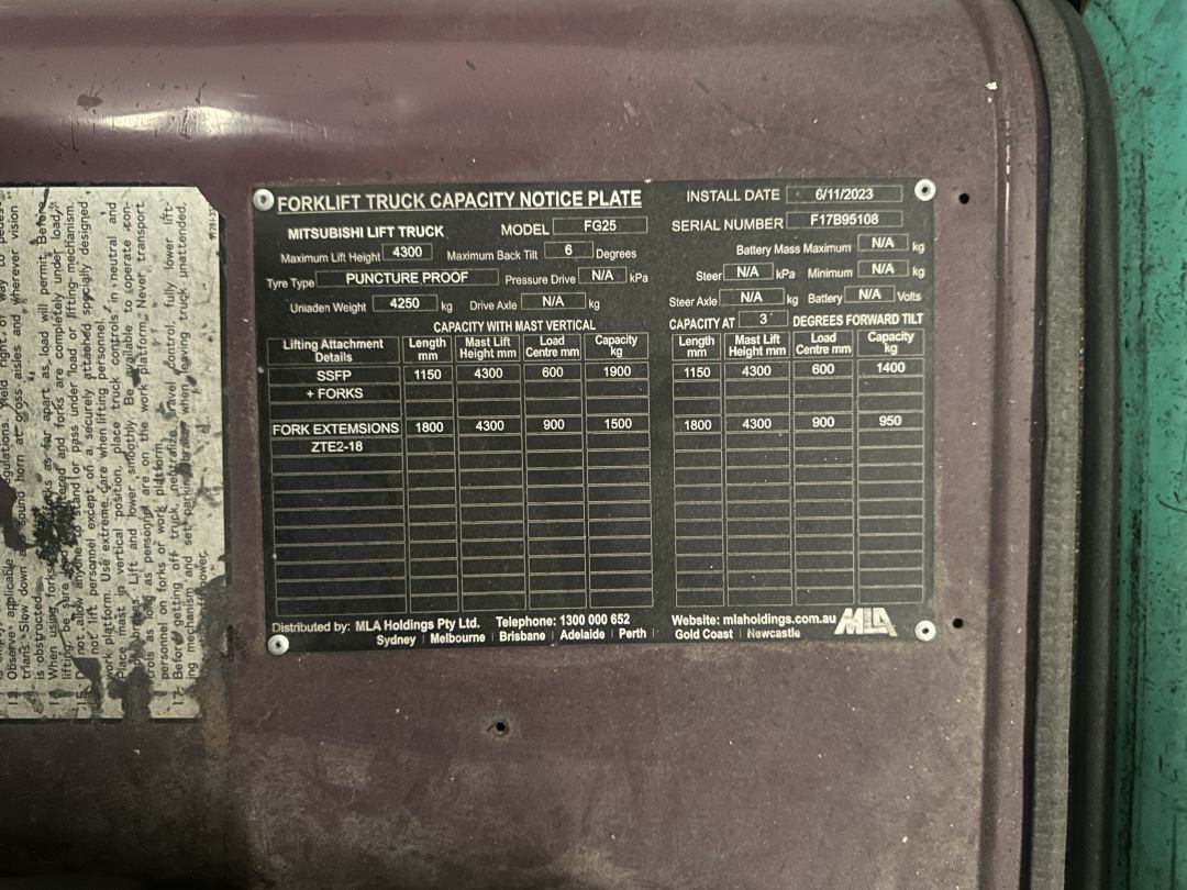 Mitsubishi FG25- QuickSale-Wetherill Park