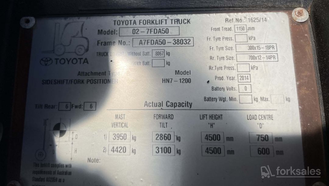 Toyota 5T Diesel Forklift