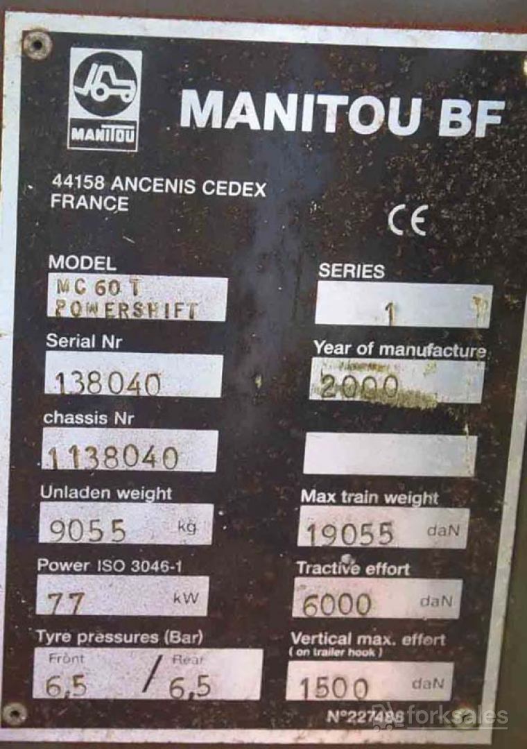 Manitou MC60T 6T Diesel Forklift