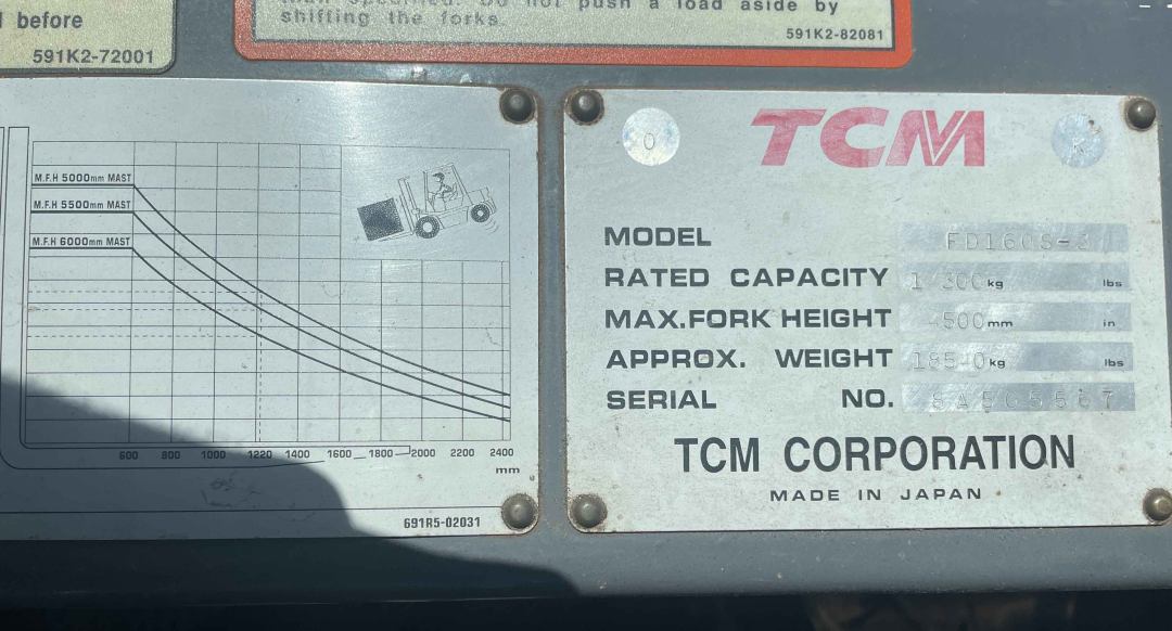 TCM 16T Diesel Forklift