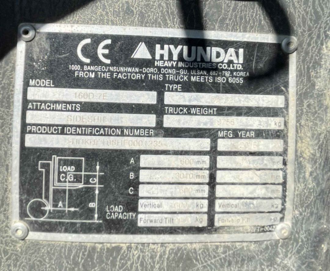 Hyundai 16T Diesel Forklift