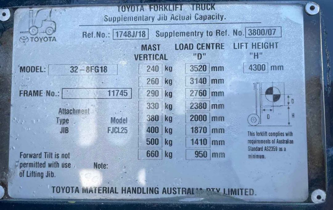 Toyota 1.8T LPG Forklift